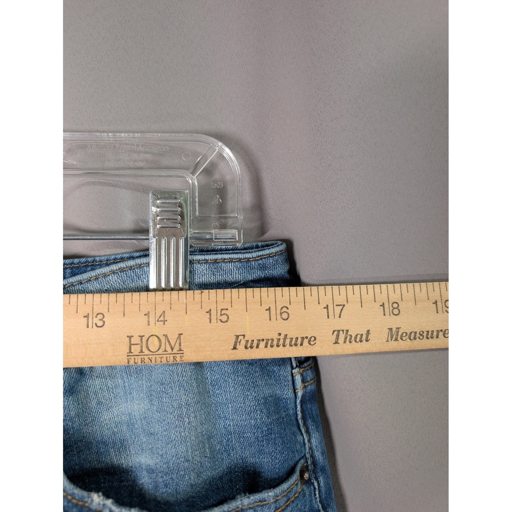 Driftwood Jackie High Rise Floral Embroidered Skinny Jeans Medium Wash Size 32 - Picture 6 of 10